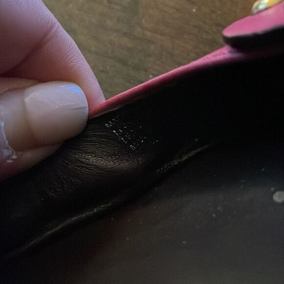 Tory Burch leather heart with logo ballerina flats in Magenta Size 5.5 - Picture 5 of 5